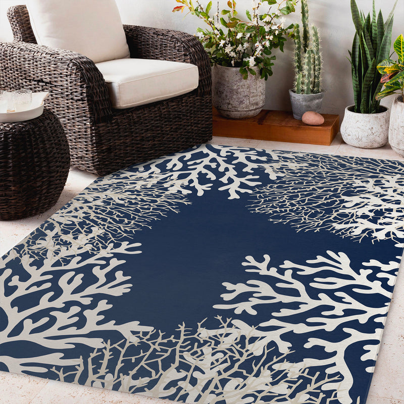CORAL NAVY Outdoor Rug By Kavka Designs