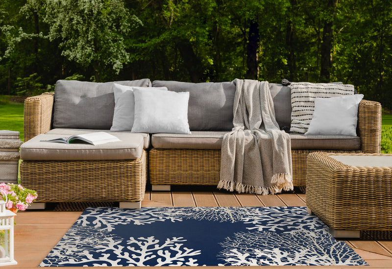 CORAL NAVY Outdoor Rug By Kavka Designs