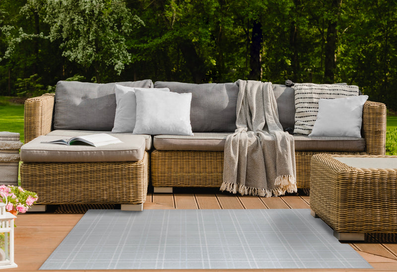 COASTAL PLAID Outdoor Rug By Kavka Designs