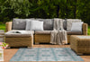 WELCOME PINEAPPLE BLUE Outdoor Rug By Kavka Designs