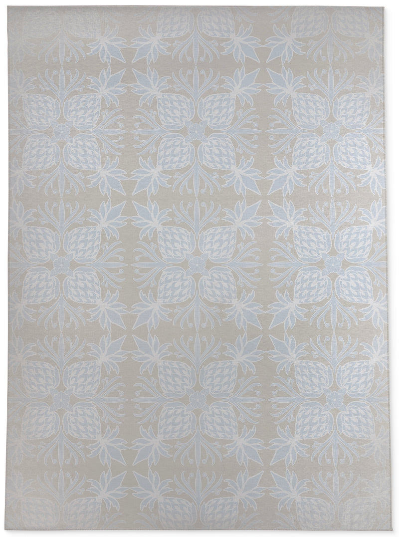 WELCOME PINEAPPLE NATURAL Outdoor Rug By Kavka Designs