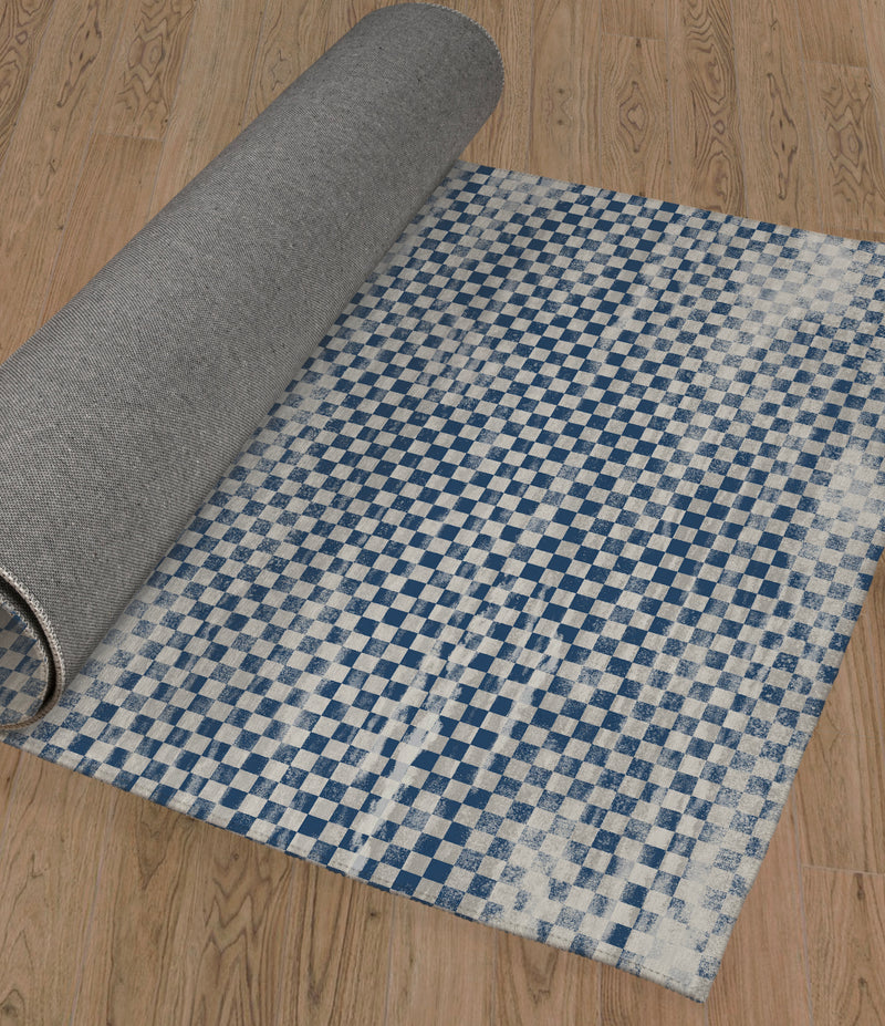 DISTRESSED CHECK Outdoor Rug By Kavka Designs