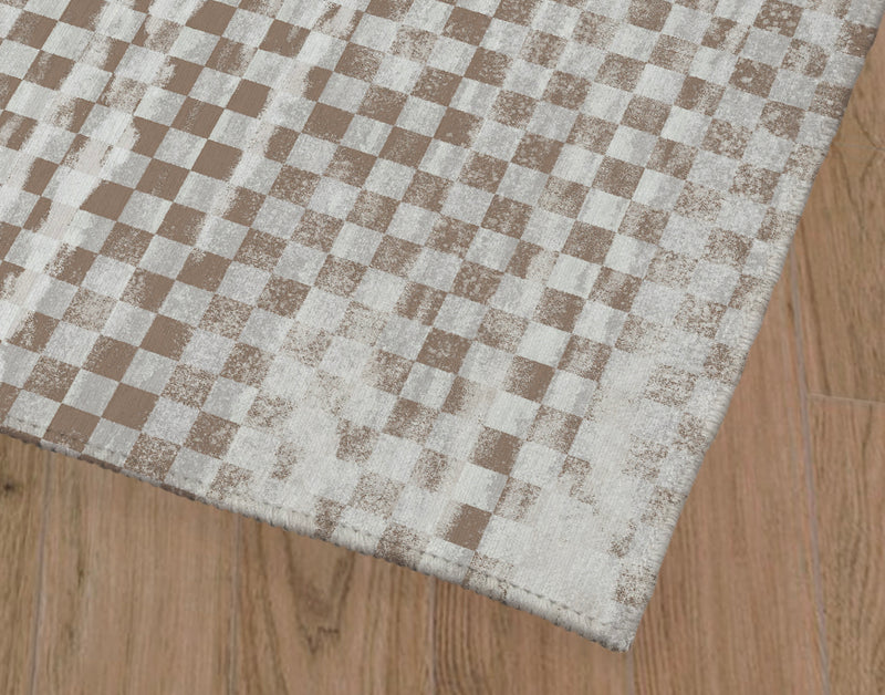 DISTRESSED CHECK Outdoor Rug By Kavka Designs
