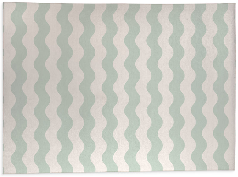 UNDULATING WAVY STRIPES Office Mat By House of Haha