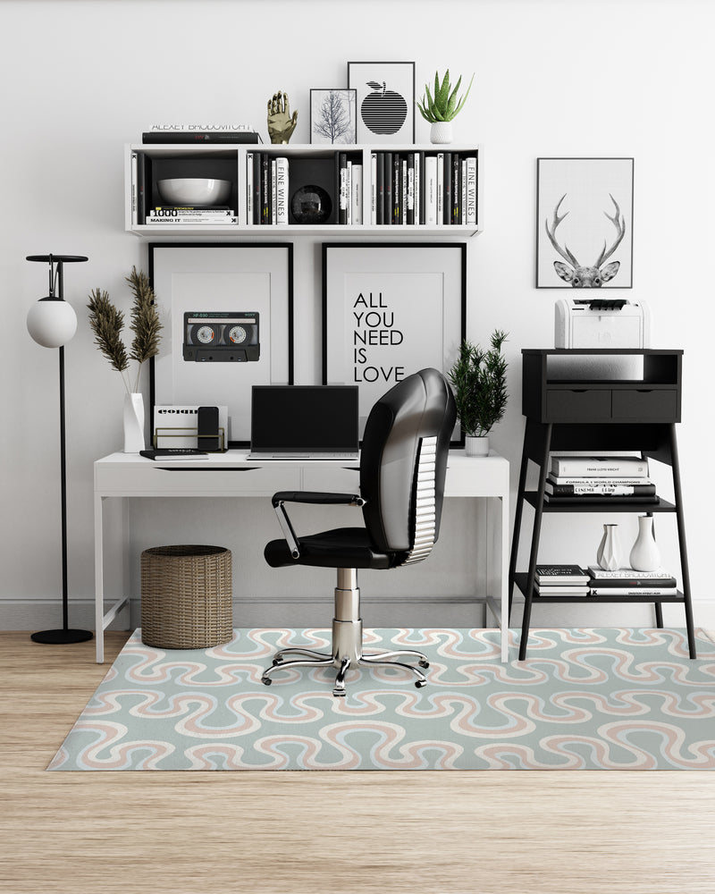 GROOVY STRIPE Office Mat By House of Haha
