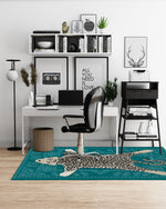 SNOW LEOPARD Office Mat By Kavka Designs