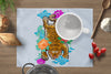 TIBETAN TIGER FLORAL Indoor|Outdoor Placemat By Kavka Designs