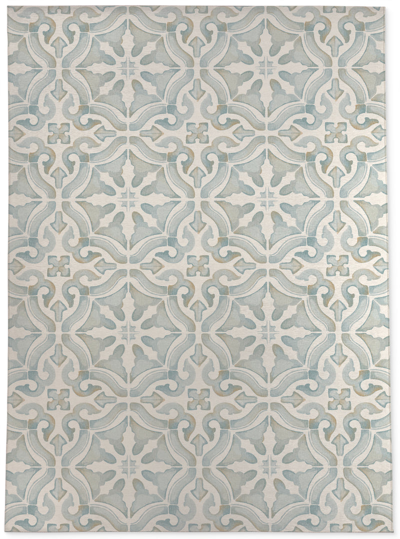 WATERCOLOR TILE OCEAN  Area Rug By Kavka Designs