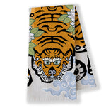 TIBETAN TIGER FLORAL Tea Towel By Kavka Designs