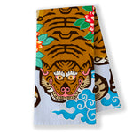 TIBETAN TIGER FLORAL Tea Towel By Kavka Designs