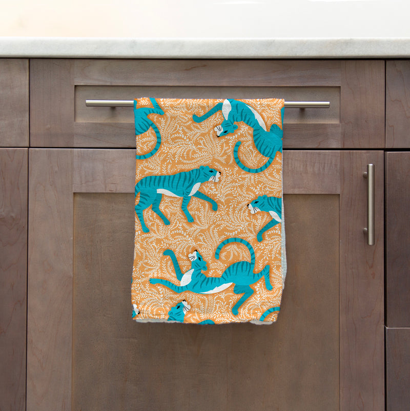 TREKKING TIGER Tea Towel By Kavka Designs