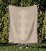MESA CHAMOIS Woven Throw Blanket with Fringe By Kavka Designs
