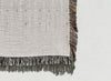 TAYLOR WHITE Woven Throw Blanket with Fringe By Kavka Designs