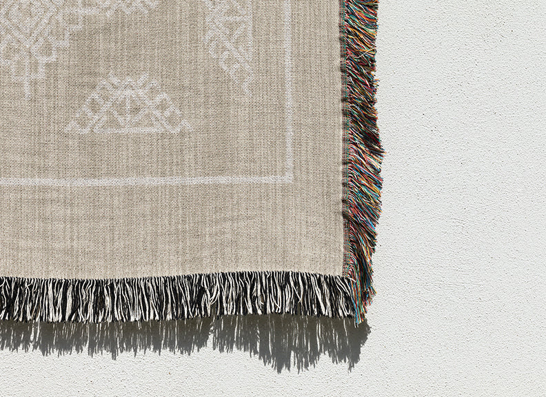 JANIE LINEN Woven Throw Blanket with Fringe By Kavka Designs