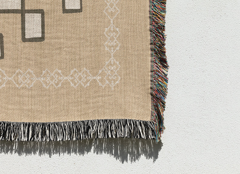 JACKSON CHAMOIS Woven Throw Blanket with Fringe By Kavka Designs