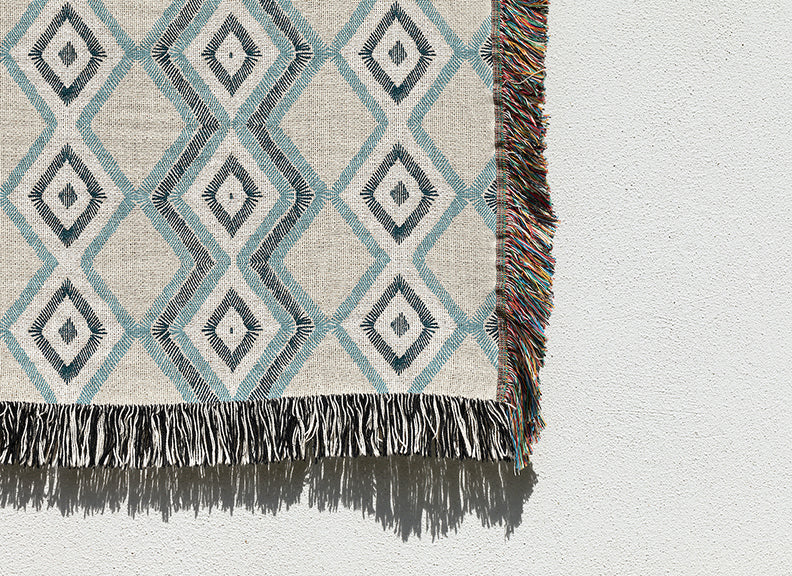 RAFE Woven Throw Blanket with Fringe By Kavka Designs