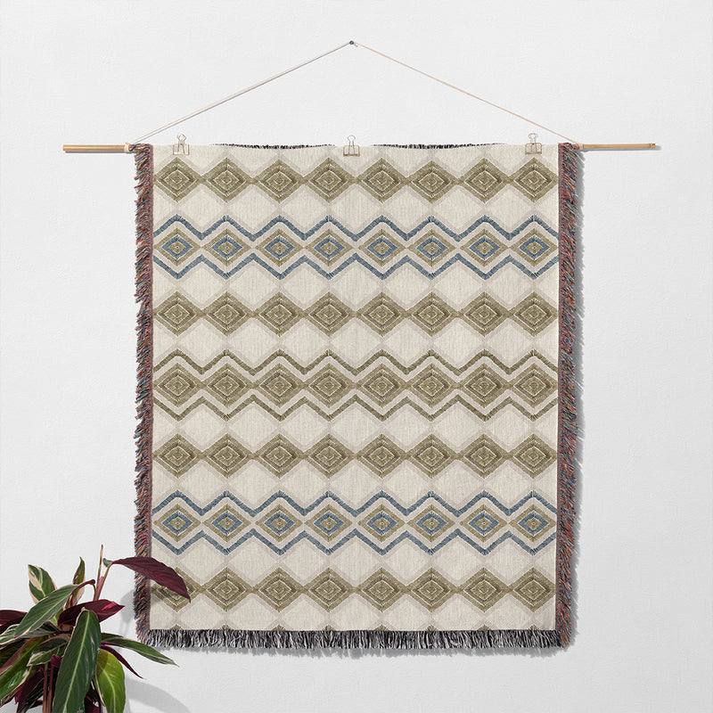 RAFE Woven Throw Blanket with Fringe By Kavka Designs