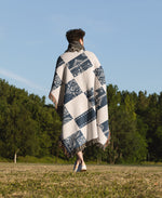 CHECKER PATCH Woven Throw Blanket with Fringe By Kavka Designs