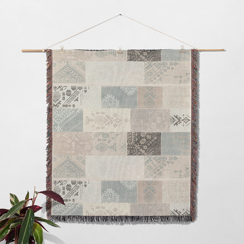 PATCH Woven Throw Blanket with Fringe By Kavka Designs