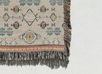 EZRA RUST Woven Throw Blanket with Fringe By Kavka Designs