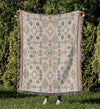 EZRA RUST Woven Throw Blanket with Fringe By Kavka Designs