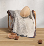 SHADOW TILE Woven Throw Blanket with Fringe By Kavka Designs