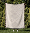 SHADOW TILE Woven Throw Blanket with Fringe By Kavka Designs