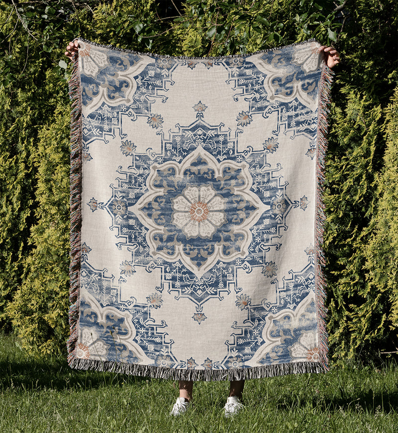 MIA Woven Throw Blanket with Fringe By Kavka Designs