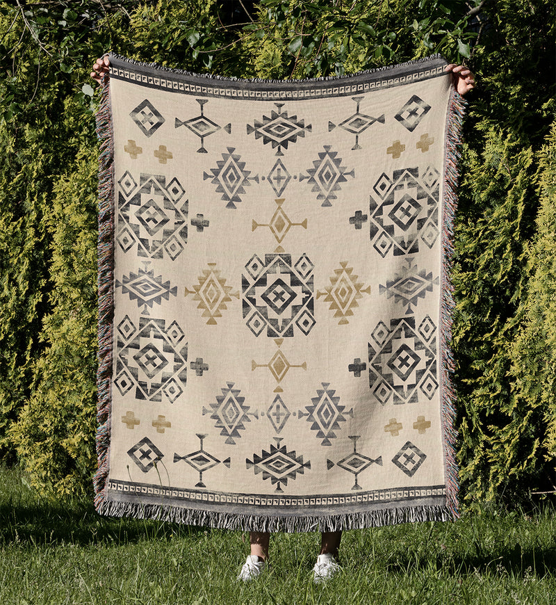 PIPER Woven Throw Blanket with Fringe By Kavka Designs