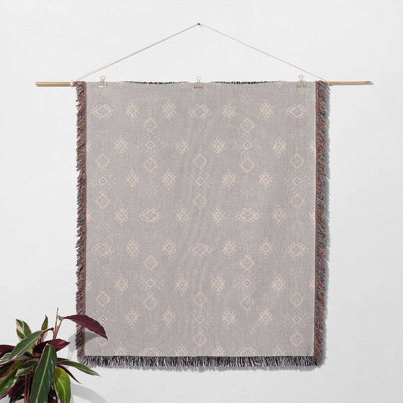 KILIM SKY Woven Throw Blanket with Fringe By Kavka Designs