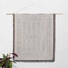 NAHLI GREY Woven Throw Blanket with Fringe By Kavka Designs