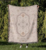 EMPIRE Woven Throw Blanket with Fringe By Marina Gutierrez